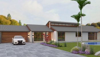 Narrow 4 Bedroom House Plan:170 CLM with double garage