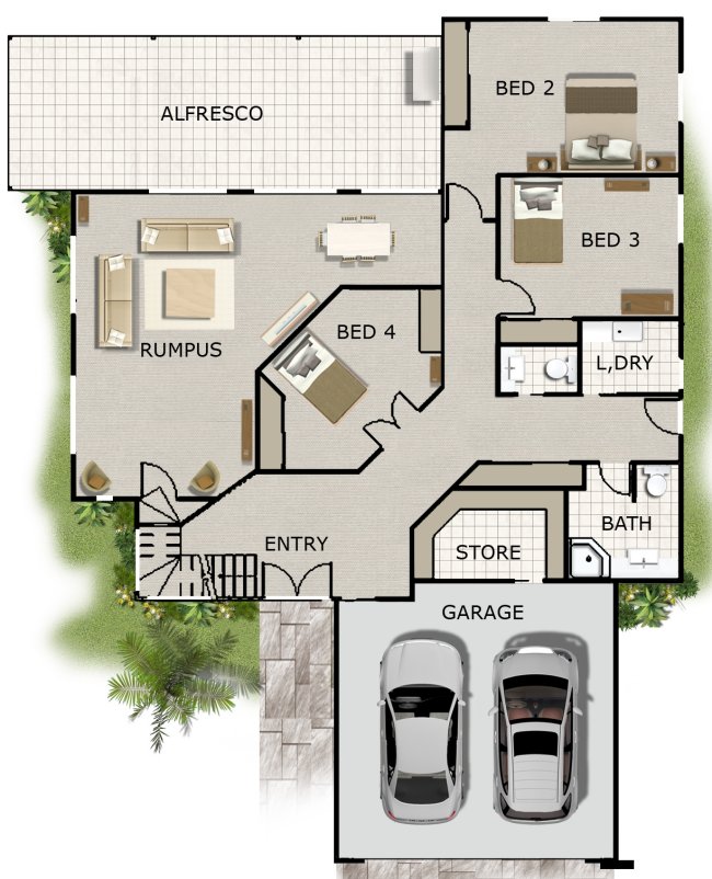 4 Bedroom Office Rumpus Rm Kit Home Designs Australian Kit Homes Steel Framed Homes