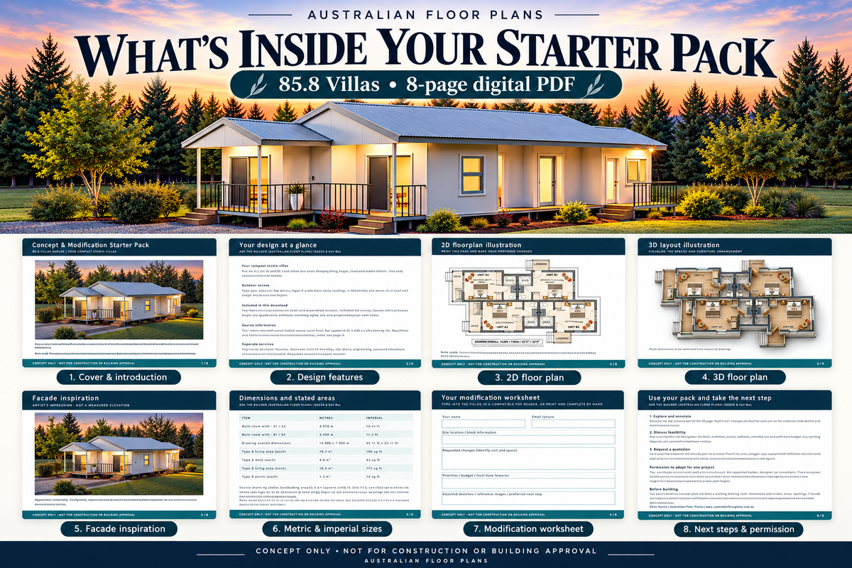 85.8 Villas – 4 Studio Concept & Modification Starter Pack