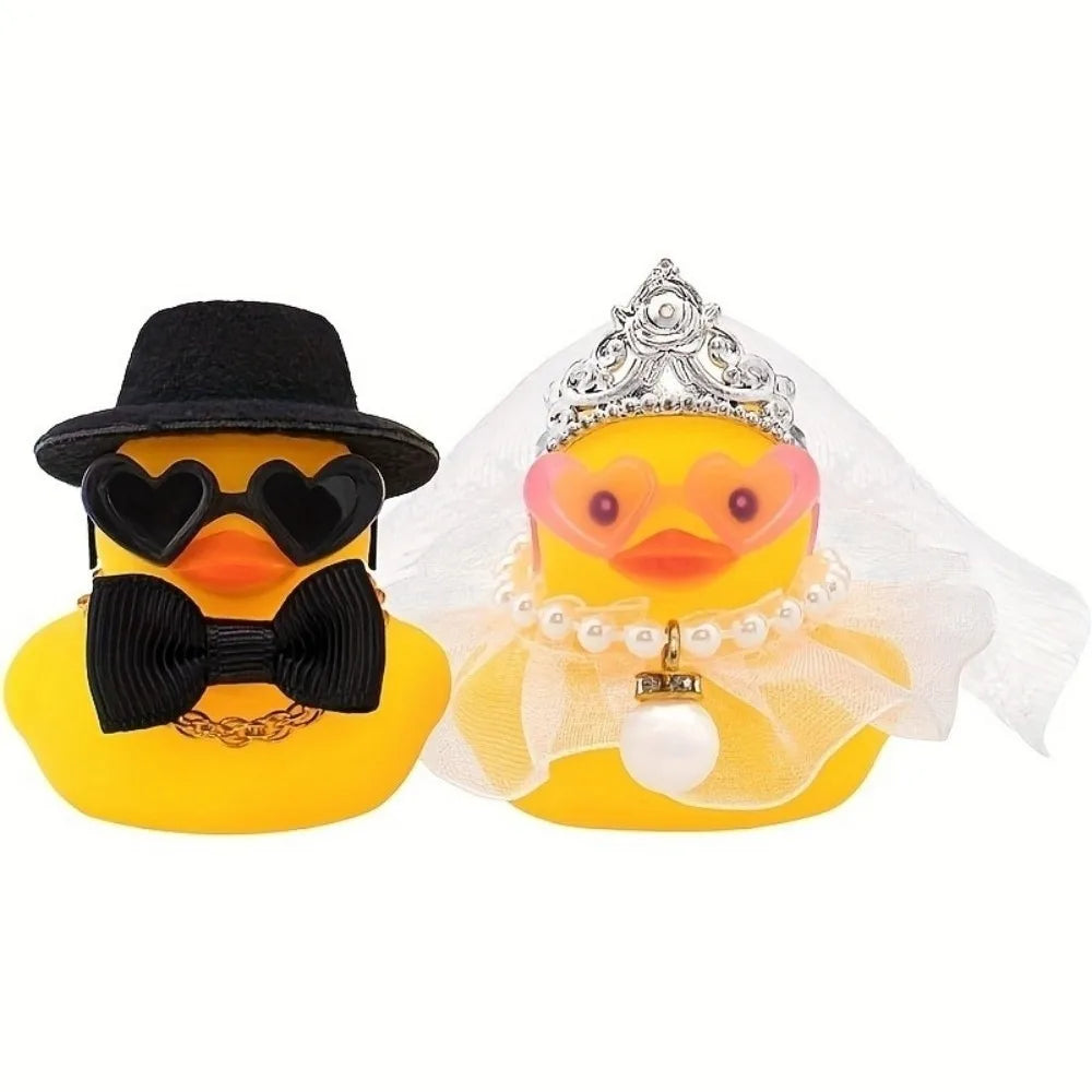 Bride Groom Couple Duck Ornament Set Funny Gifts Favors Wedding Little Duck Decorations Romantic Party Supplies