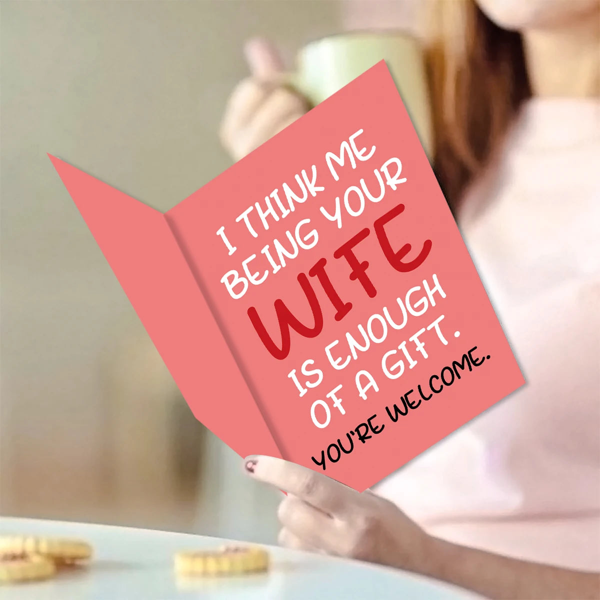 Husband Of Wife Birthday Card, Funny Husband Valentine's Day Greeting Card from Wife,Prank Funny Joke Birthday Gift Card for Men