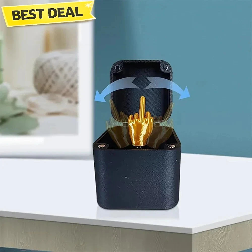 Middle Finger Surprise Gift Boxs Christmas Fun Prank Gift Offices Desk Home Decor Gift Decoration Toys Children Miniature Items