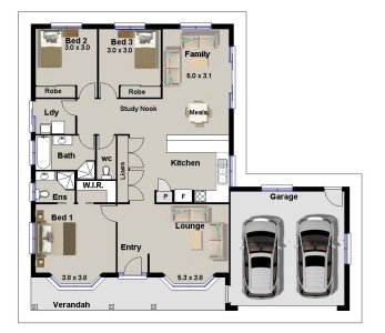 3 bedroom floor plans