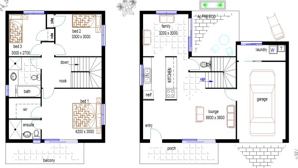 FREE DUPLEXTOWNHOUSE HOUSE PLAN duplex plans house