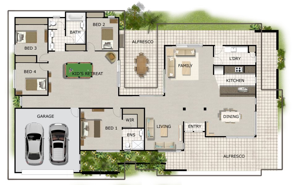 design colonial floor plan colonial design 4 bedroom floor plans floor ...