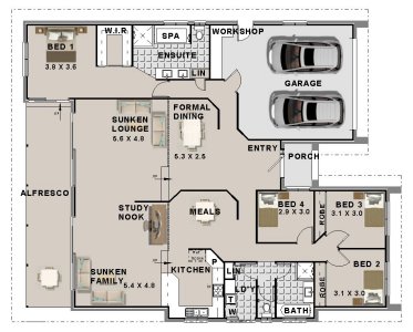 big bedroom house plan