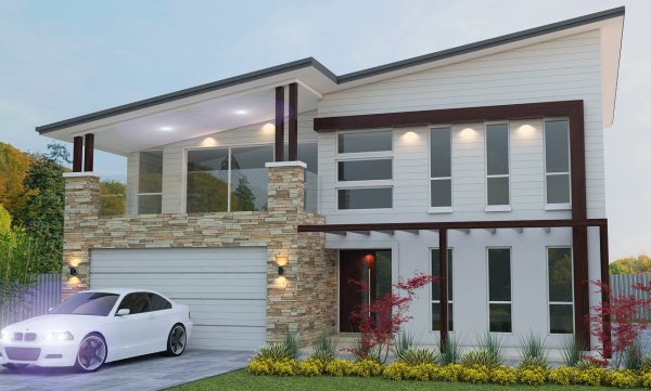 Modern 4 Bedroom House Plan