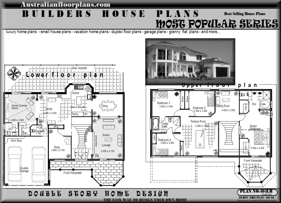 Modern 2 Story House Floor Plans