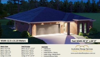 4 Bed | 2 Bath | 2 Car | Modern Brick house plan