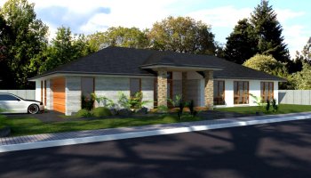 3 or 4 Bedroom Corner Land House Plan:162 CLM with double garage