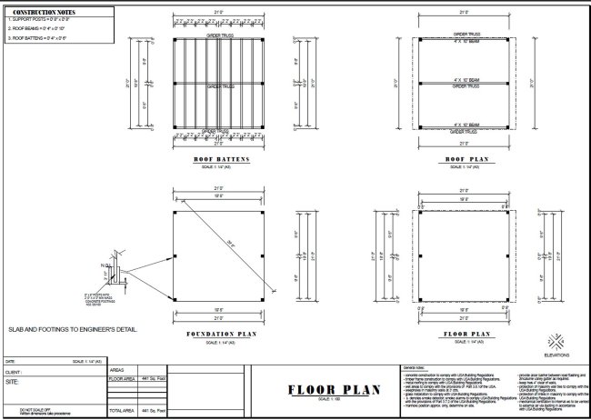 Double Carport Floor Plan:36 Carport