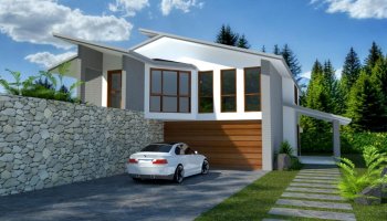 Sloping Land 3 Bed House Plan:242KR