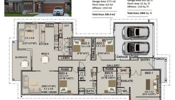 5 Bedroom floor Plan Australia