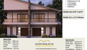 6 Bed Skillion 2 storey Duplex / Townhouse design