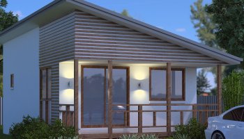 Free Skillion roof small house design