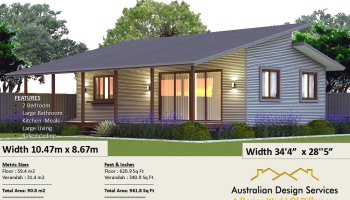 2 bedroom small house plan