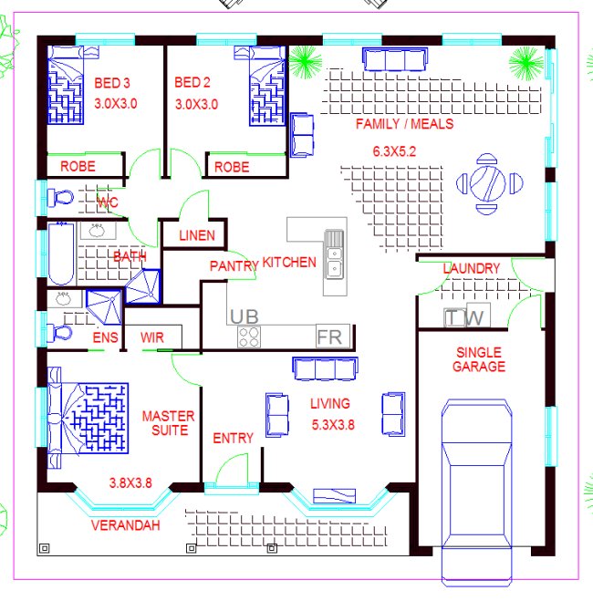 3 Bedroom 2 Bathroom Low Set Home Australian Kit Homes Steel