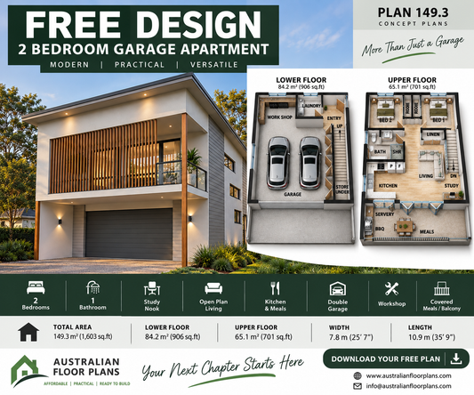 Ask the Builder – FREE House Plan: 2 Bedroom Garage Apartment | Plan 149.3