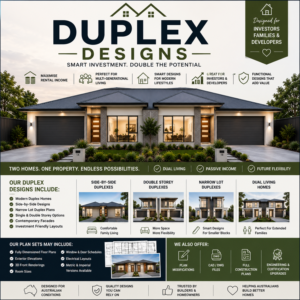 2 family home plans