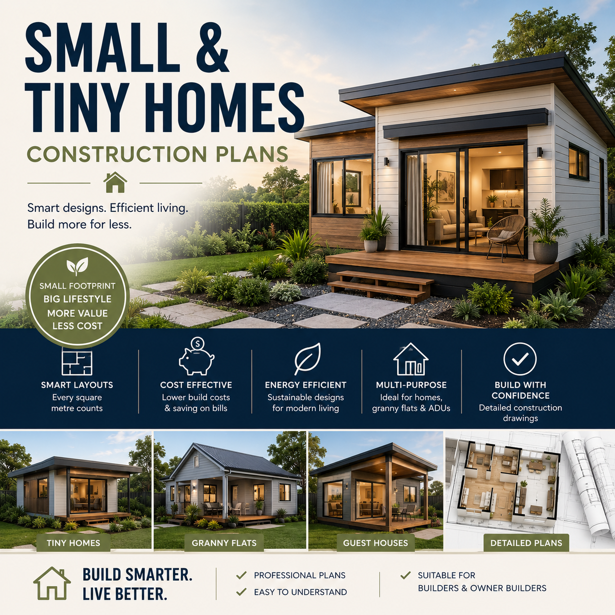 Small & Tiny Home House  Plans – Build Smarter, Live Better