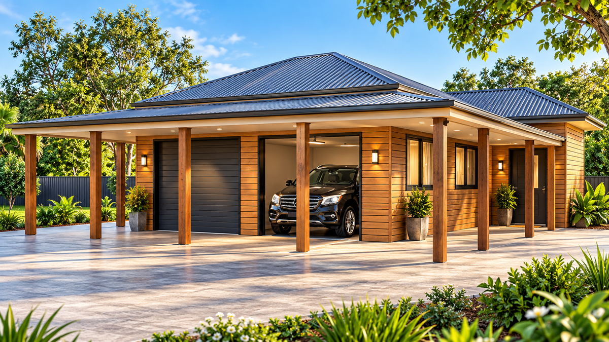 Garage Apartment House Plan 107.1 | 1 Bedroom Granny Flat + Double Garage