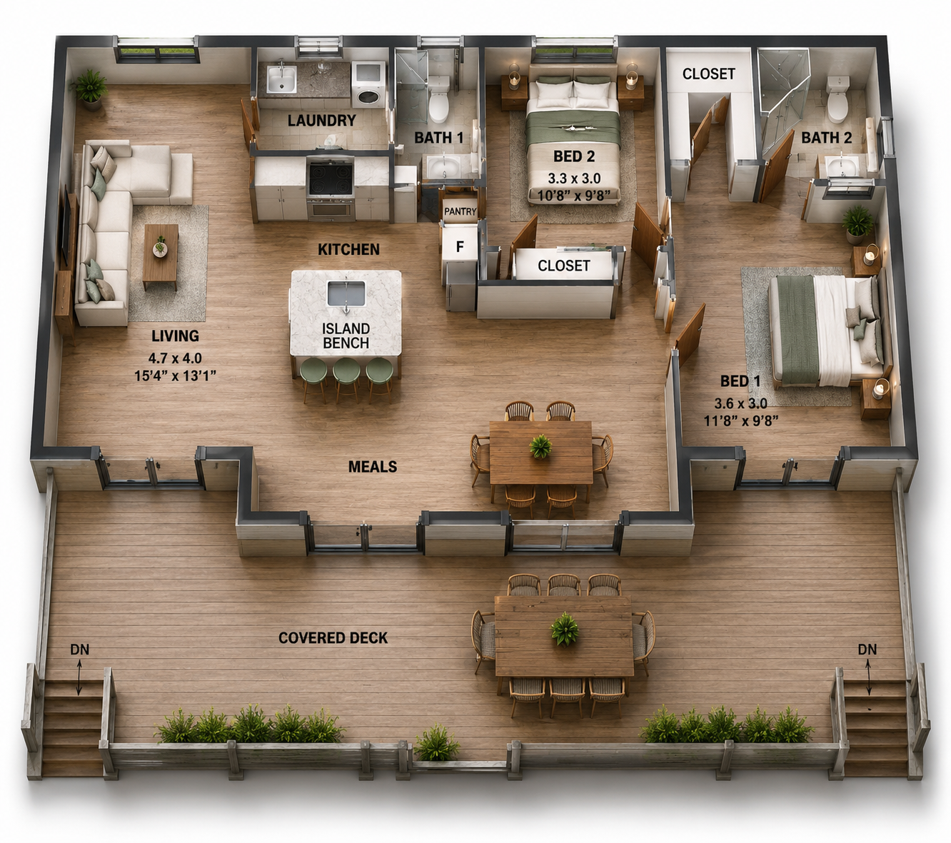 107.4 Tipplers V2 – Modern 2 Bedroom House Plan Stylish, Practical & Easy to Live In