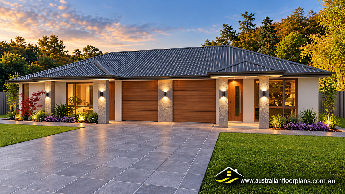 Modern 5 Bedroom Duplex House Plans – 3 Bed + 2 Bed Dual Living | Design 214 DU