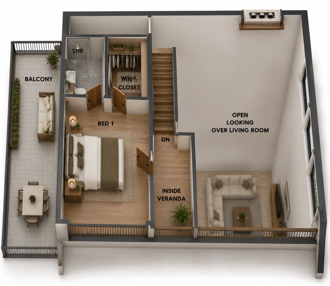 LOFT HOUSE CABIN RETREAT – 229.6LH Rest Horrow | 3 Bedroom Loft Cabin Plan | 2470 Sq Ft