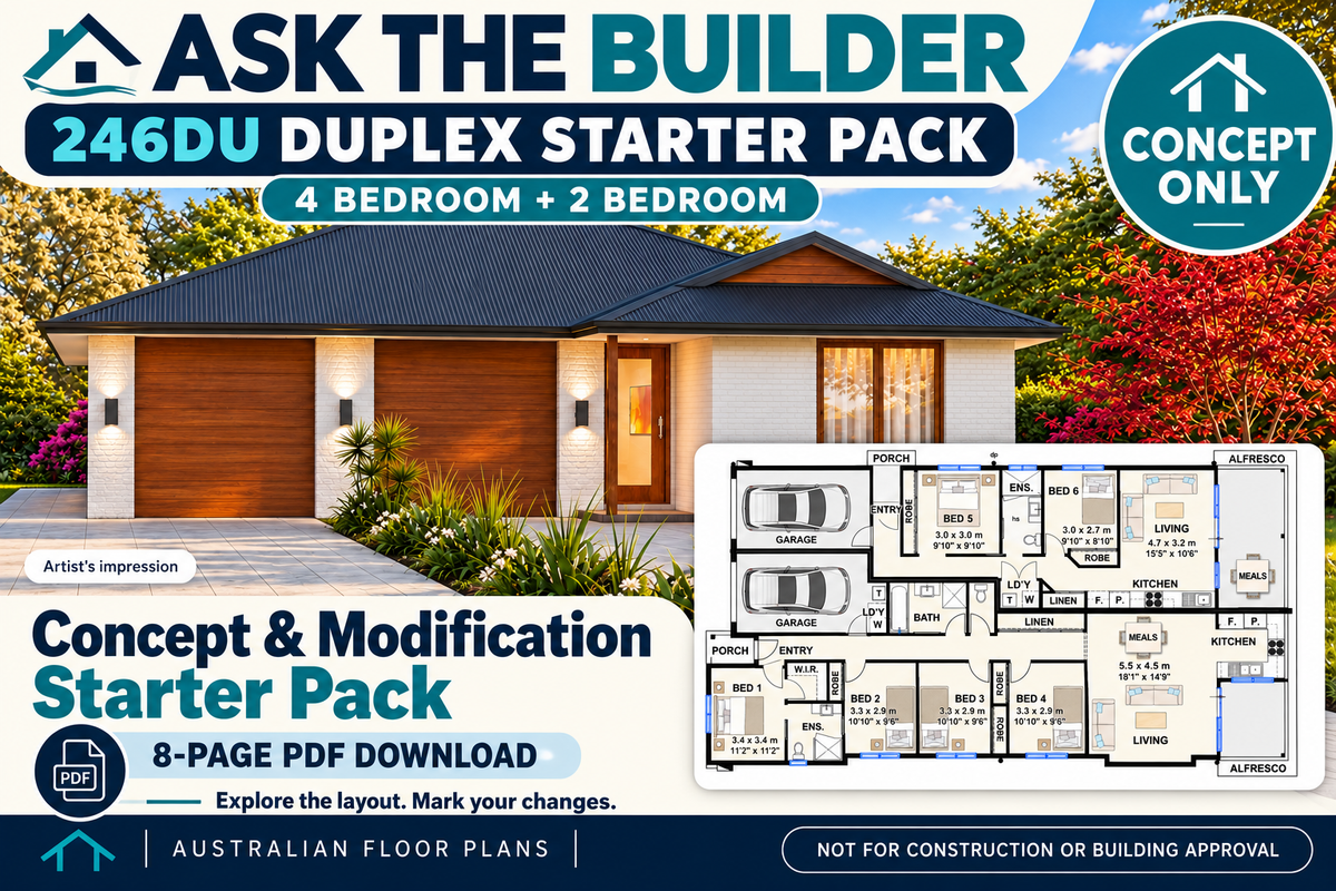 246DU Duplex Concept & Modification Starter Pack | 4 Bedroom + 2 Bedroom-Ask the Builder: