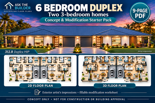 312.8 Duplex HIP – 6 Bedroom Concept & Modification Starter Pack