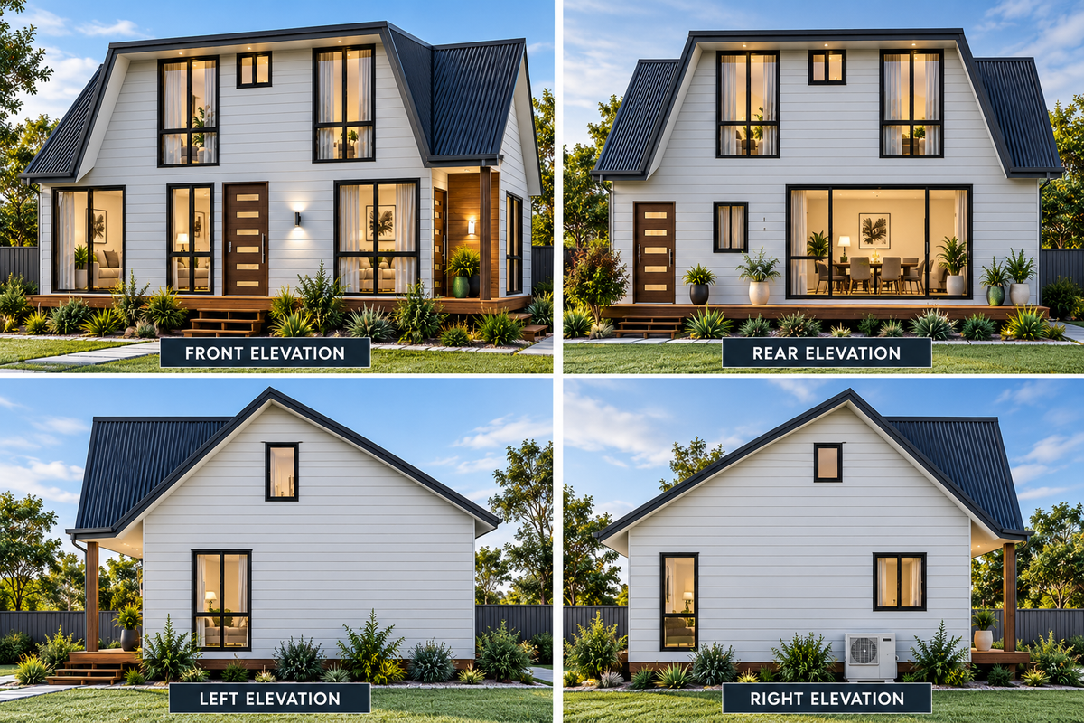 Rosemont Cottage | 2 Bedroom Cottage House Plans | 2 Bath Two-Storey Home | 88.6 m²