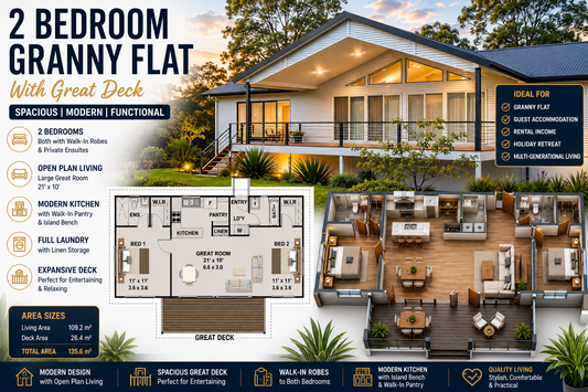 93.6 Steep Block Solution – Elevated Post & Beam House Plan