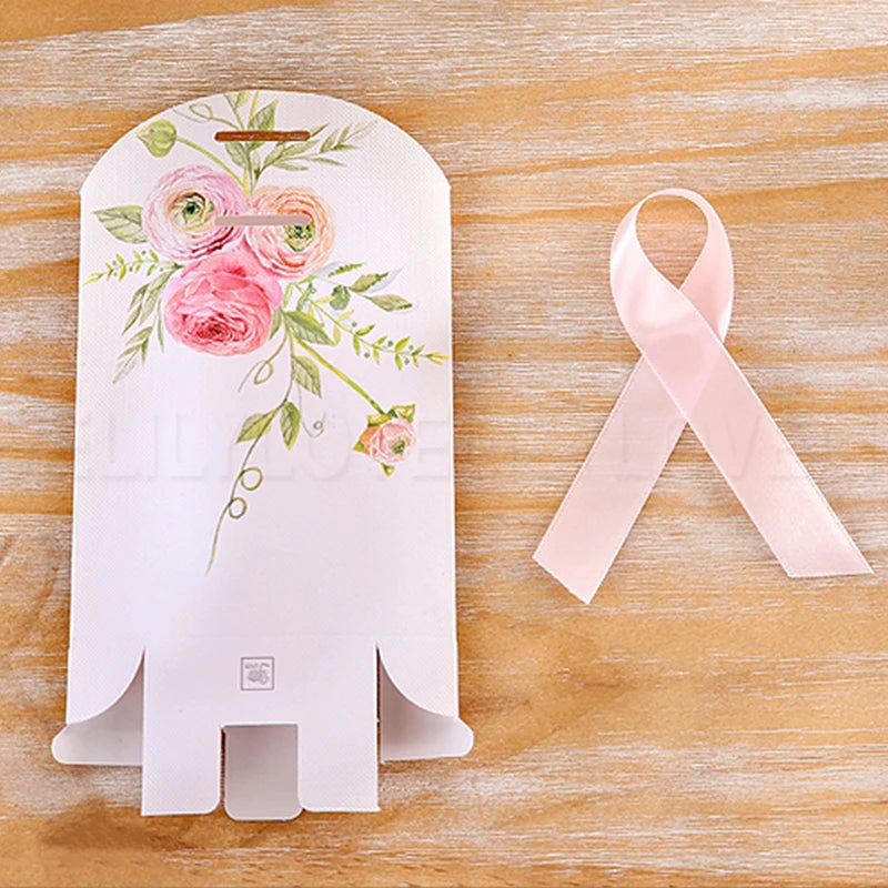Wedding Favors Upscale Gift Boxes Paper Baby Shower Favor Boxes pink flowers Candy Box