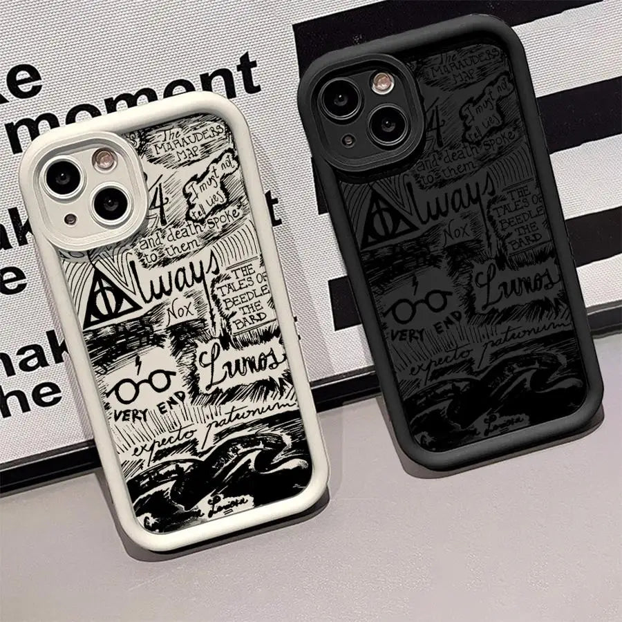 P-Potters H-Harries Case for iPhone 15 Plus 14 17 Pro Max 13 16 Air 11 12 Phone Cover