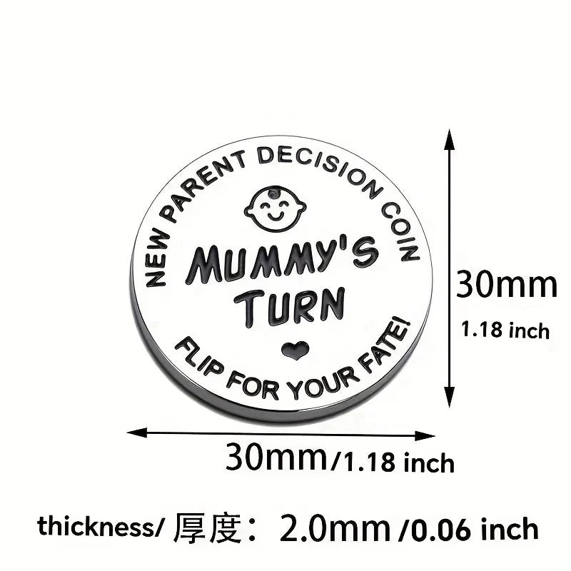 Funny Baby Shower Gifts,New Parents Decision Coin & DIY Sunflower Greeting Card, Baby Pregnancy Gift for First Time Mommy Daddy