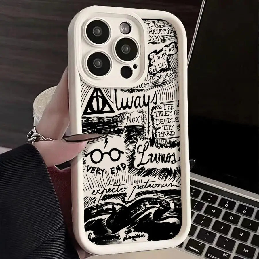 P-Potters H-Harries Case for iPhone 15 Plus 14 17 Pro Max 13 16 Air 11 12 Phone Cover