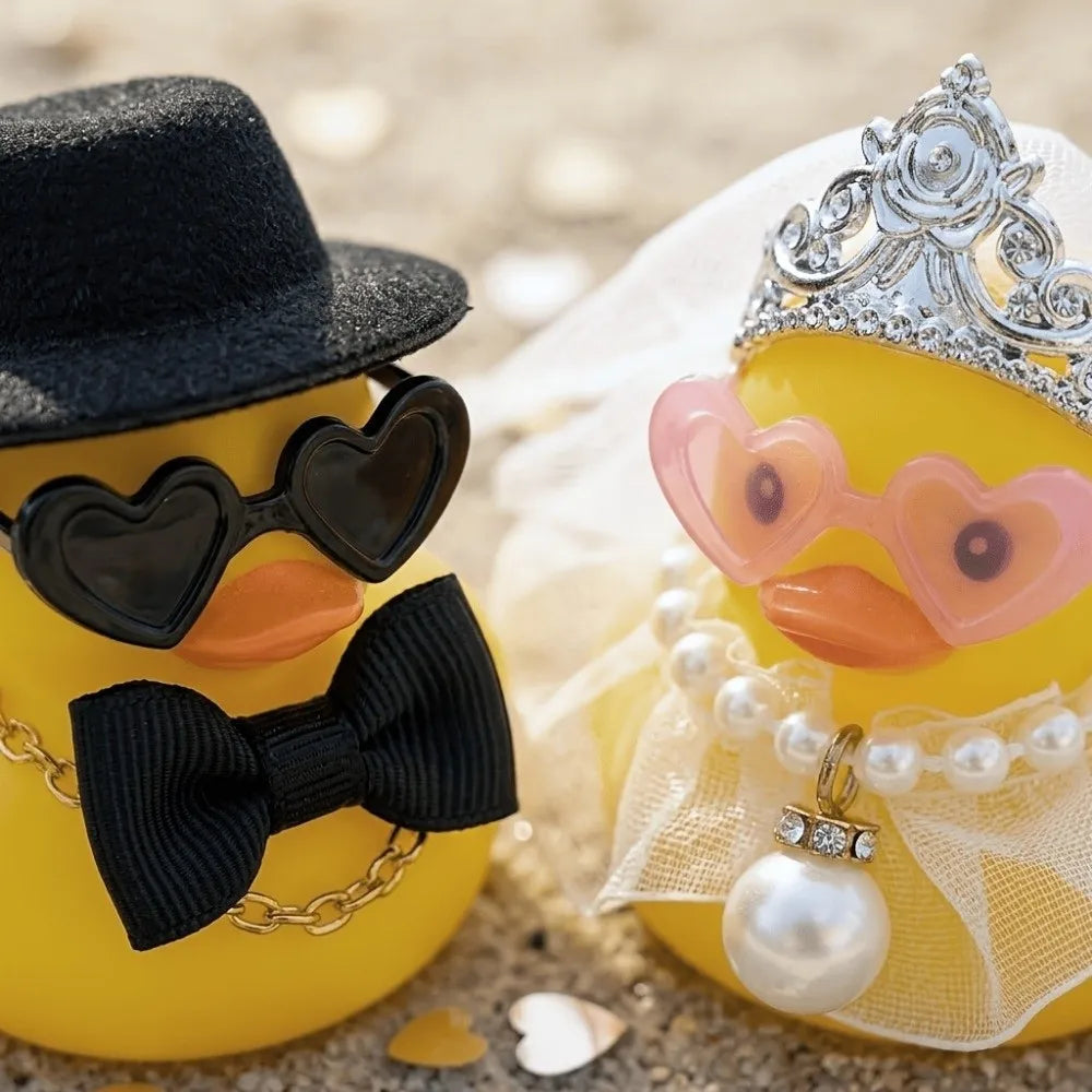 Bride Groom Couple Duck Ornament Set Funny Gifts Favors Wedding Little Duck Decorations Romantic Party Supplies