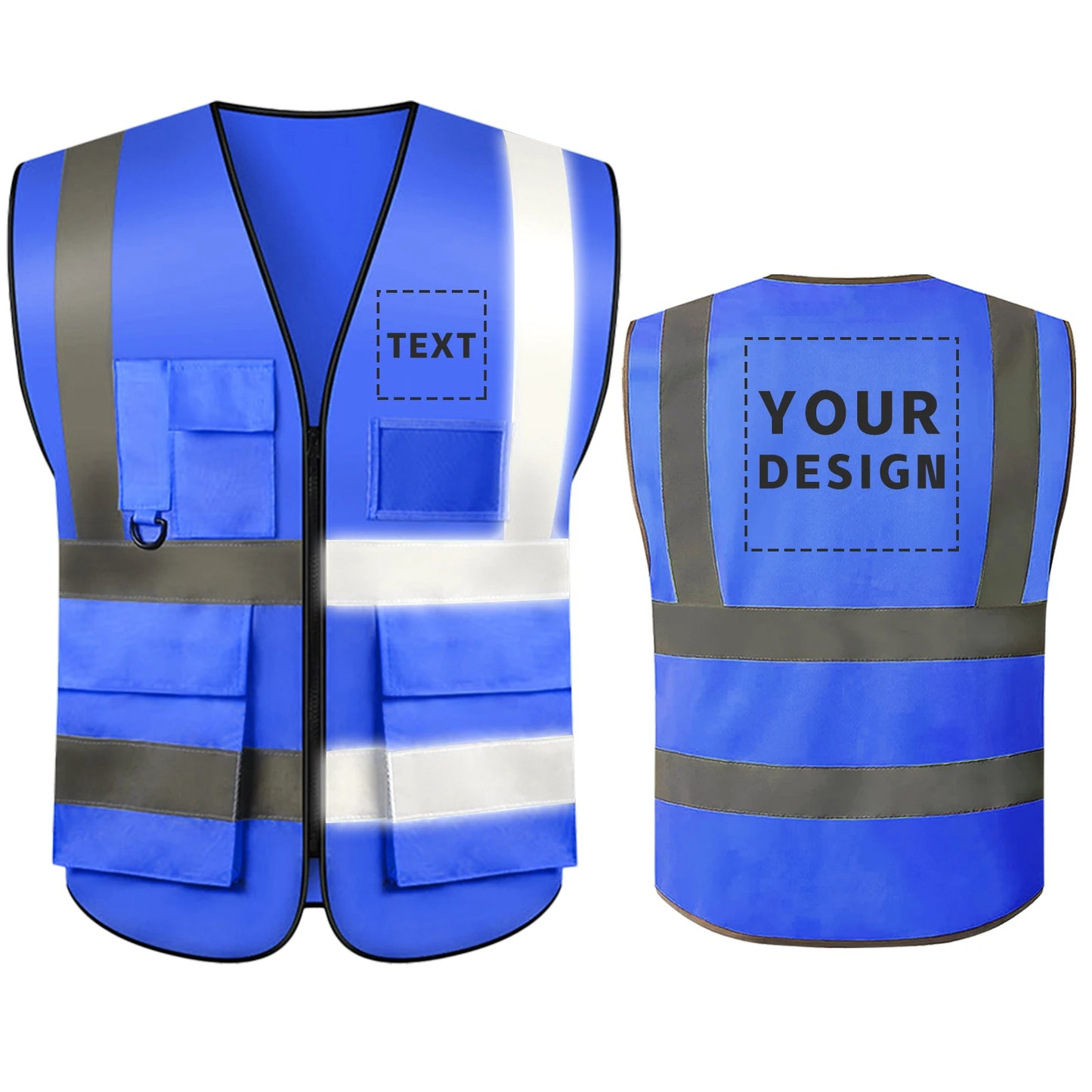 Custom LOGO Safety Vest Construction Work Miners Builders Uniform Vest ANSI Class 2 Standard Safety Workwear