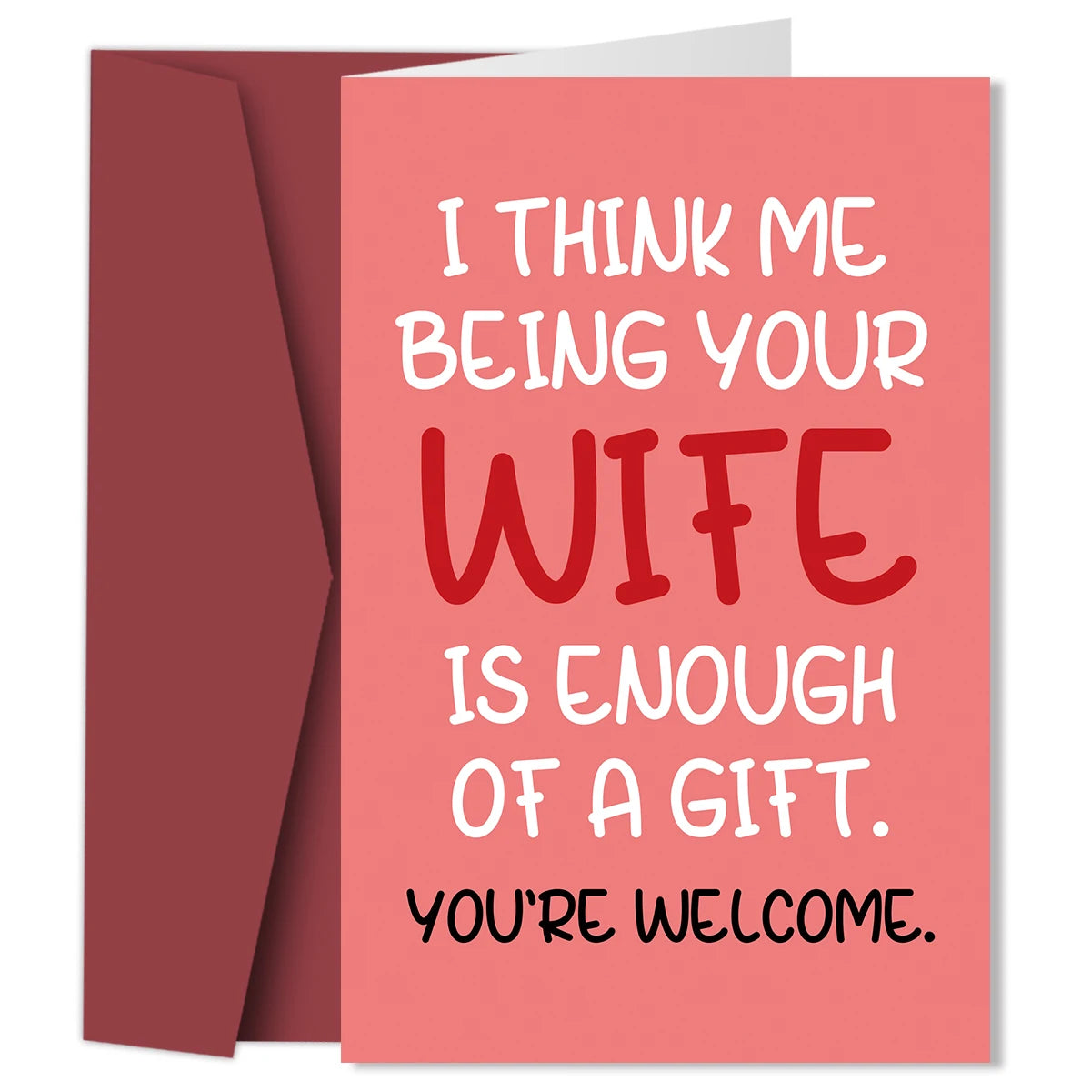 Husband Of Wife Birthday Card, Funny Husband Valentine's Day Greeting Card from Wife,Prank Funny Joke Birthday Gift Card for Men