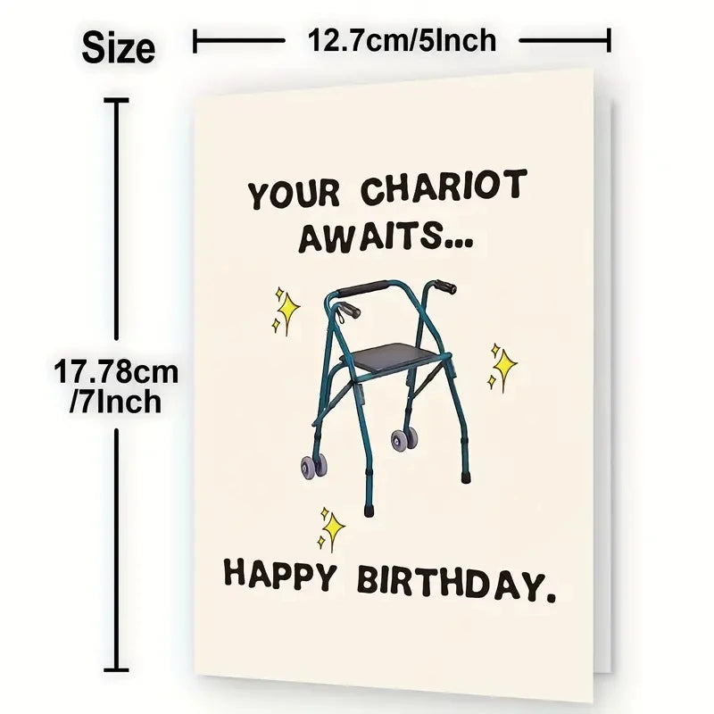 1pc, Funny Happy Birthday Card For Grandma Grandpa Him Husband Boyfriend Girlfriend Wife Her, Unique Birthday Gifts For Women Me