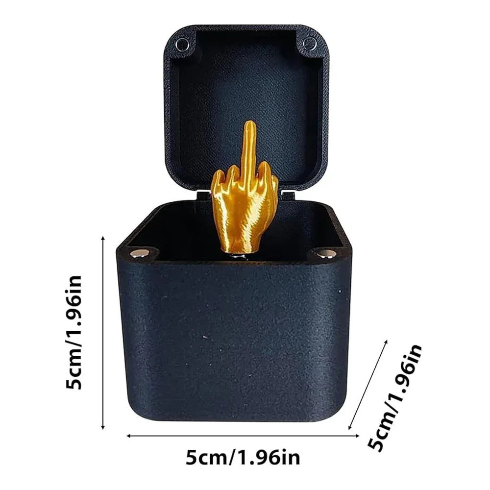 Middle Finger Surprise Gift Boxs Christmas Fun Prank Gift Offices Desk Home Decor Gift Decoration Toys Children Miniature Items