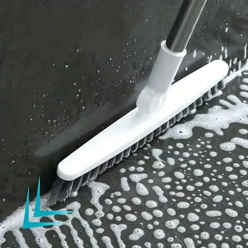 1pc Bathroom Floor Brush For Hotel, Hard Bristle Scrub Brush, Long Handle Bathroom Tub And Tile Cleaning Brush, Without Dead End