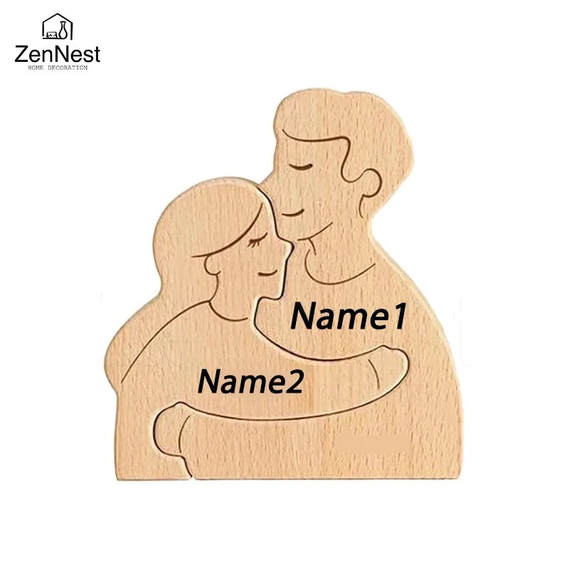 Custom Name Wooden Home Decorations, Personalized Home Puzzles, Warm Home Decorations, Mother's Day Father's Day Warm Gifts