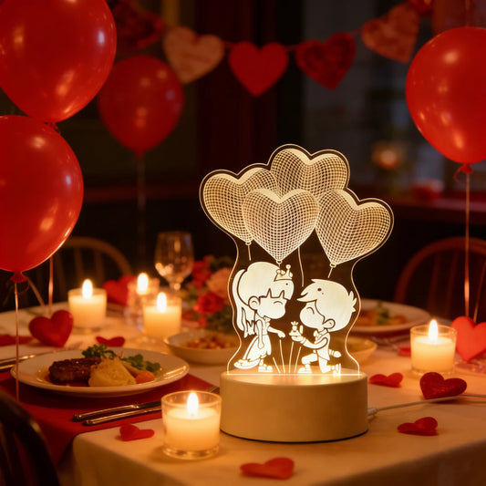 Wedding Birthday Gift Love 3D Acrylic Neon Sign USB Led Lamp Children's Night Lights Table Lamp Valentines Day Bedside Lamp