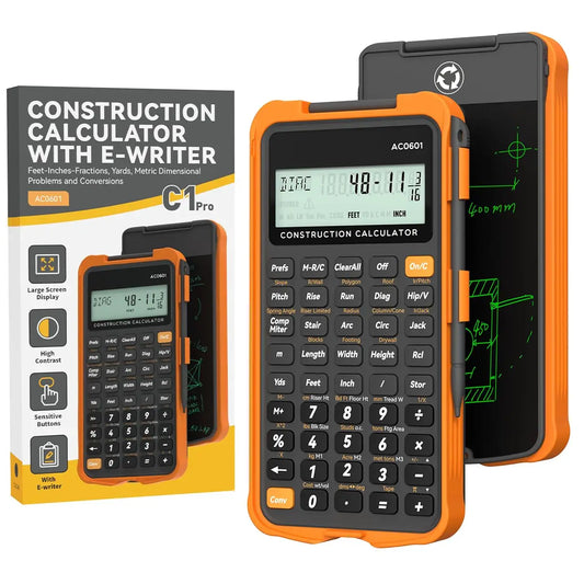 Construction Calculator with Writing Tablet Industrial & Scientific ROATEE Engineering Calculator for Contractor Concrete Pocket