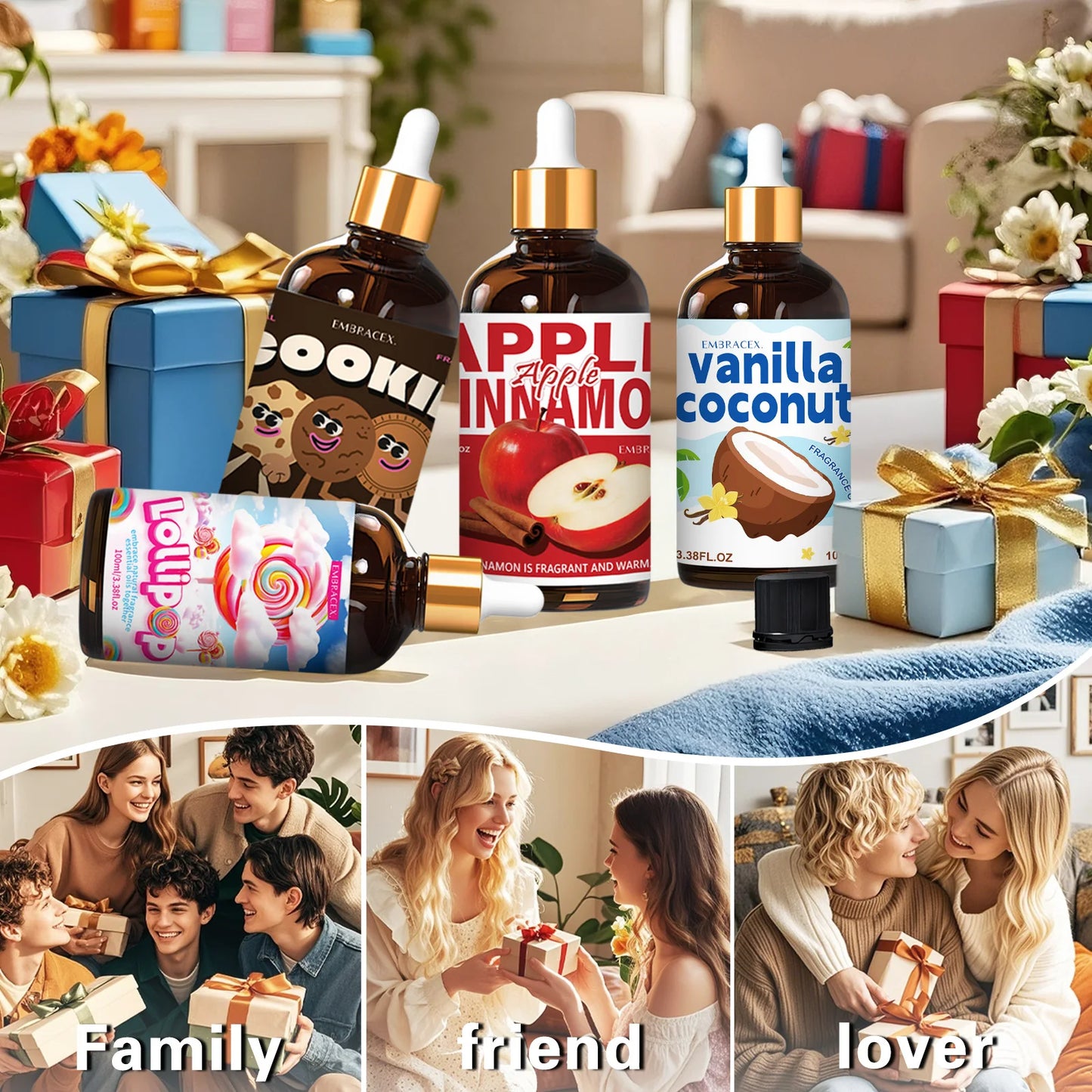 38 Type 100ml Essential Oil Aromatherapy Oils Fragrance Funny Gift Christmas Gift For Women Alcohol-Free