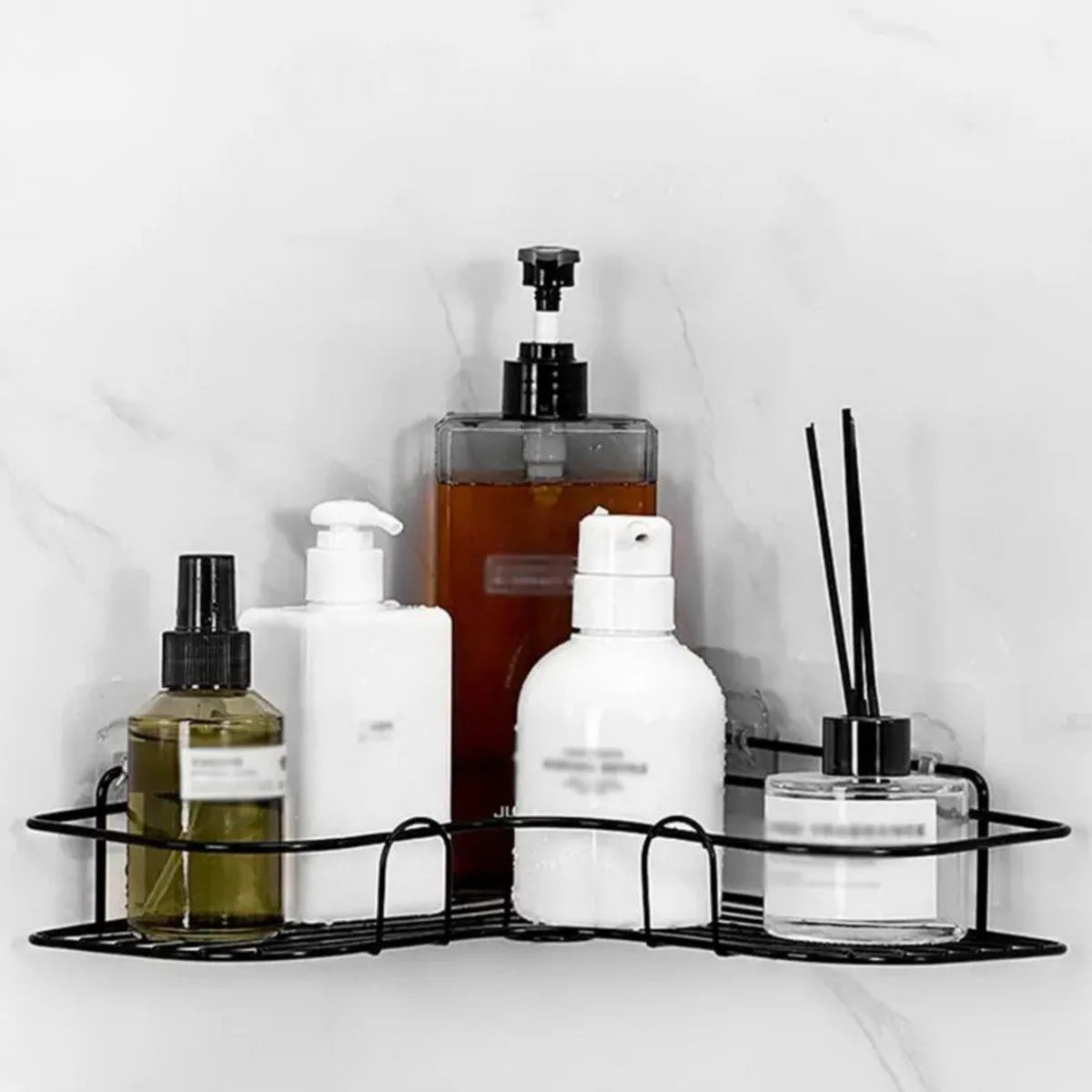 Bathroom Shelf, Shower Caddy Rack, Bathroom Kitchen No Punching Triangle Storage Rack, Shower Shelf, Shampoo Storage Rack Holder