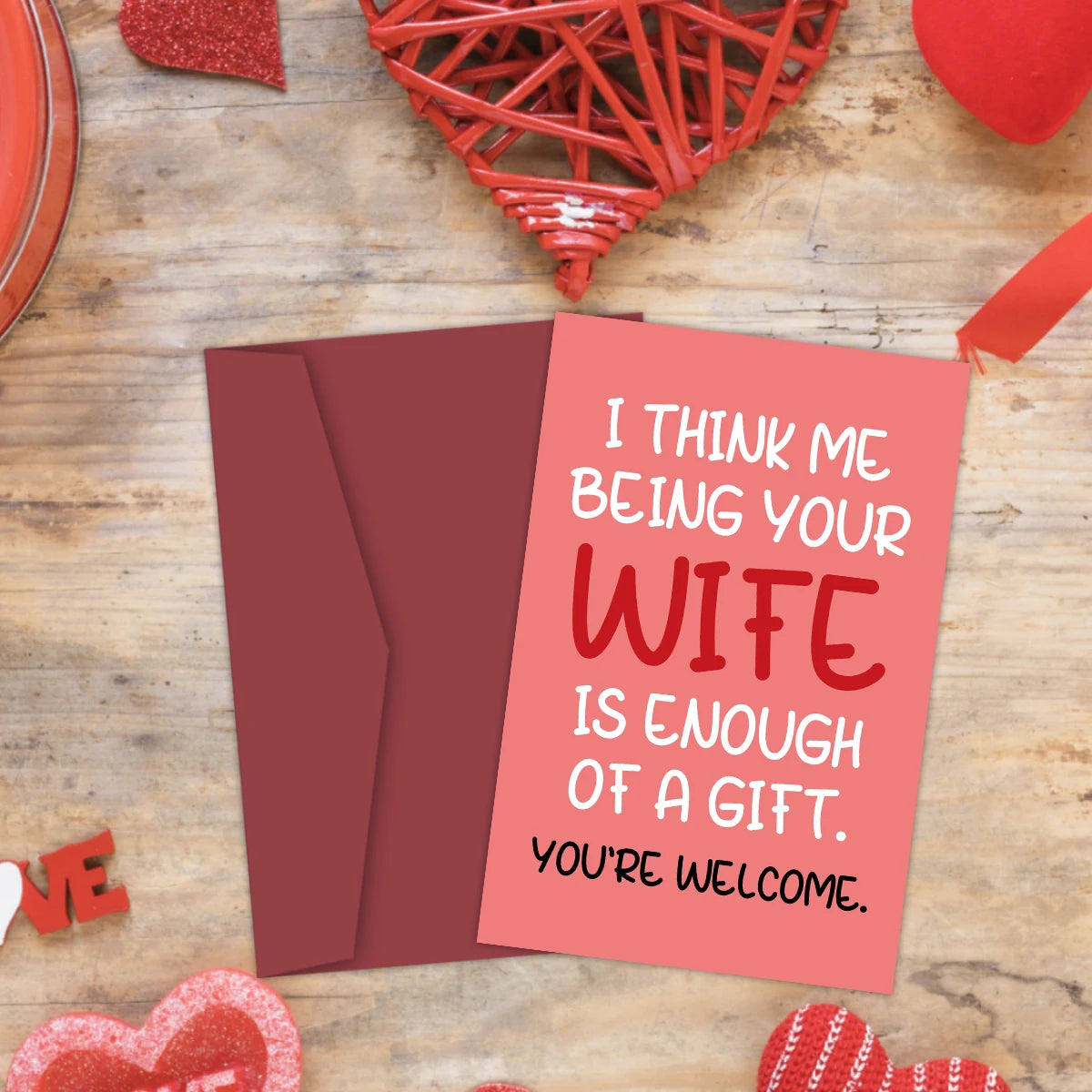Husband Of Wife Birthday Card, Funny Husband Valentine's Day Greeting Card from Wife,Prank Funny Joke Birthday Gift Card for Men