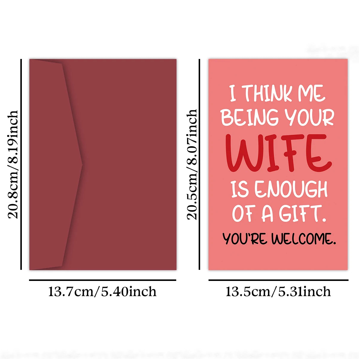 Husband Of Wife Birthday Card, Funny Husband Valentine's Day Greeting Card from Wife,Prank Funny Joke Birthday Gift Card for Men