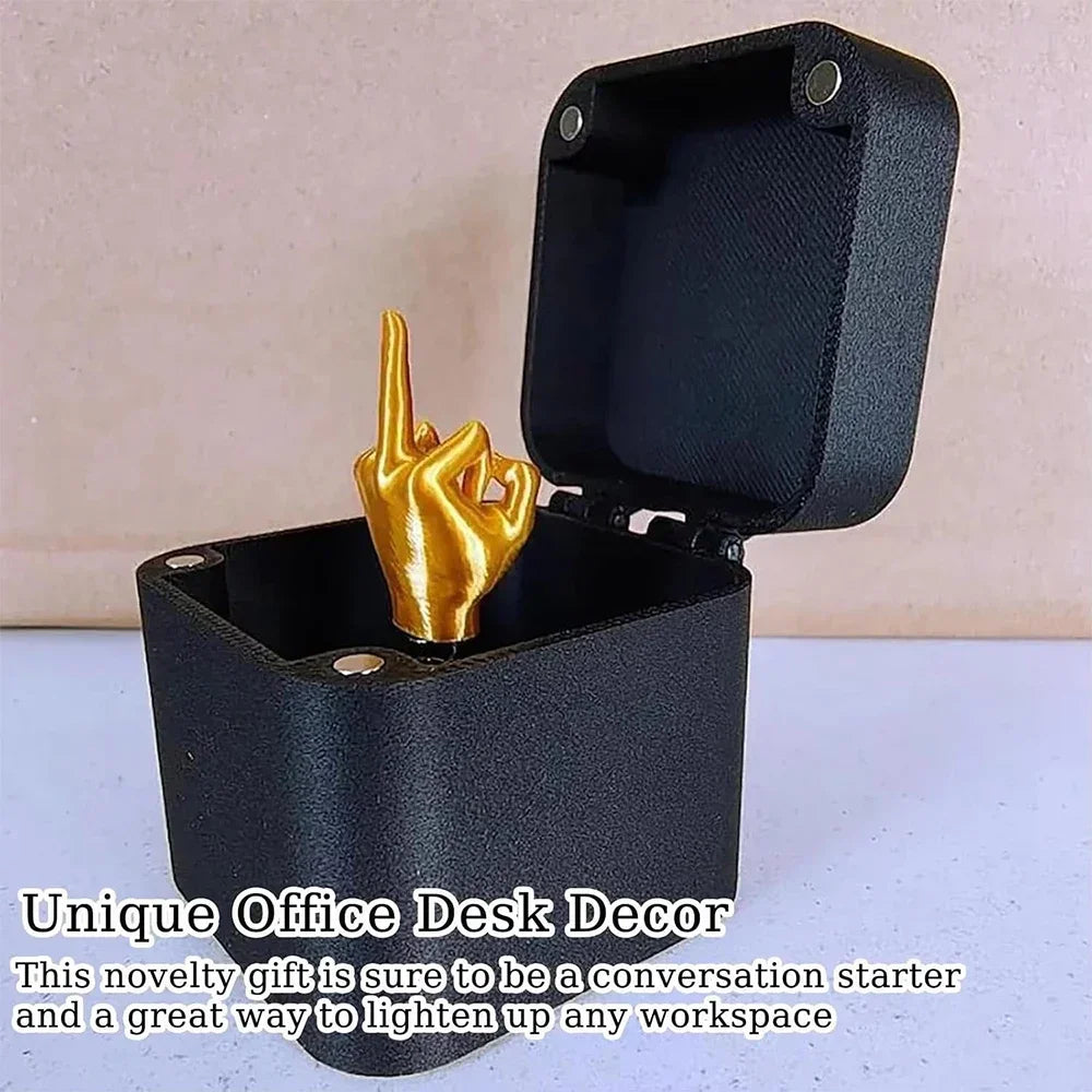 Middle Finger Surprise Gift Boxs Christmas Fun Prank Gift Offices Desk Home Decor Gift Decoration Toys Children Miniature Items